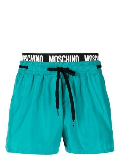 logo-waistband beach shorts by MOSCHINO