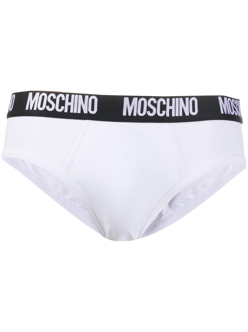 logo waistband briefs (set of two) by MOSCHINO