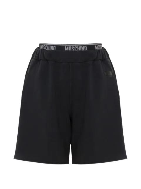 logo-waistband raw-cut shorts by MOSCHINO