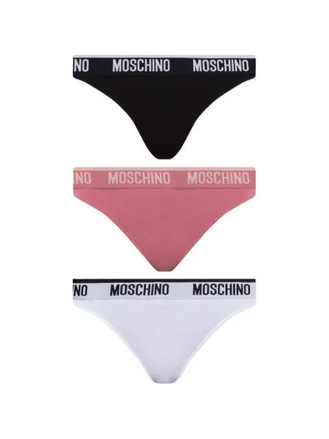 logo-waistband thongs (set of three) by MOSCHINO