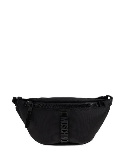 logo zip belt bag by MOSCHINO