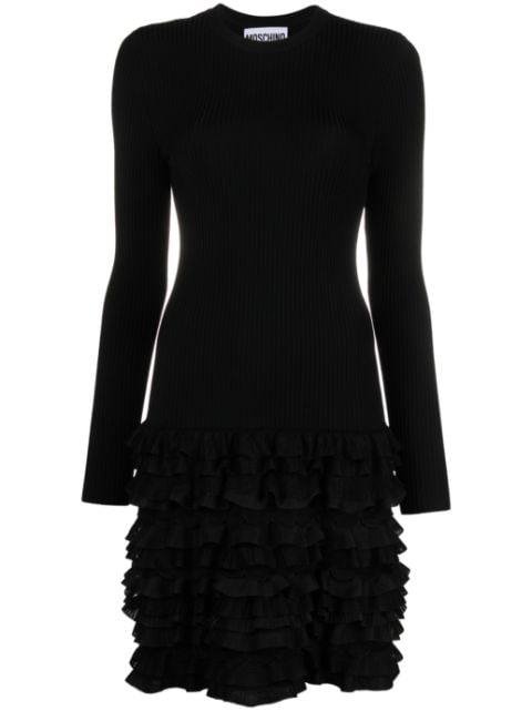 long-sleeve drop-waist dress by MOSCHINO