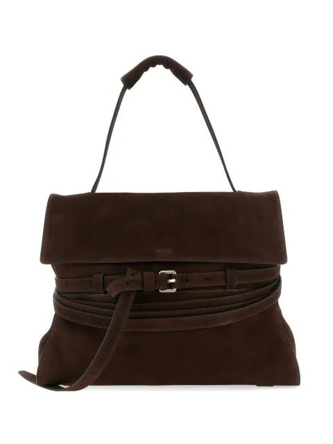 medium Tie Me suede shoulder bag by MOSCHINO