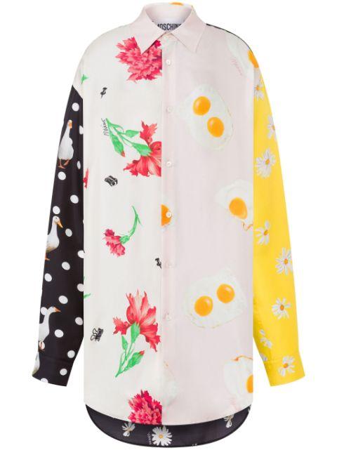 mix-print shirt by MOSCHINO