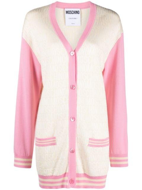 monogram-jacquard cardigan by MOSCHINO