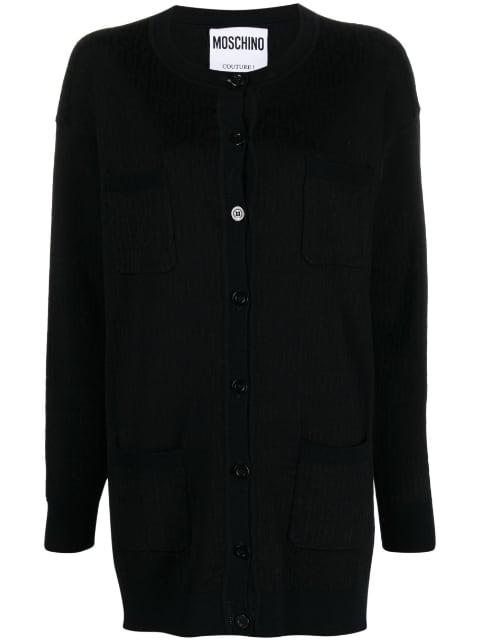 monogram-jacquard cardigan by MOSCHINO