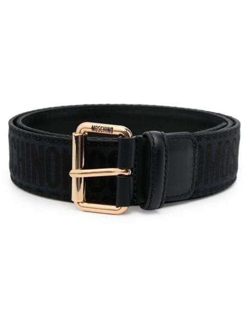monogram leather belt by MOSCHINO
