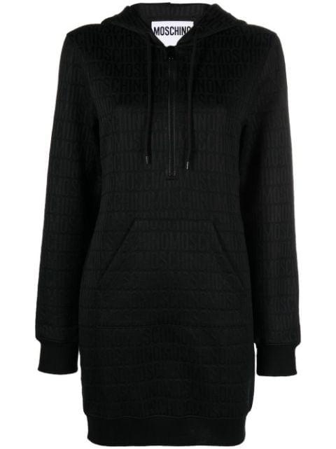 monogram logo-print hoodie dress by MOSCHINO