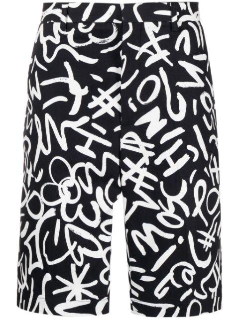 monogram-print chino shorts by MOSCHINO