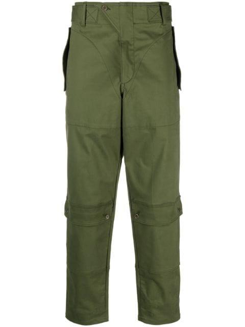 multi-pocket cotton straight trousers by MOSCHINO