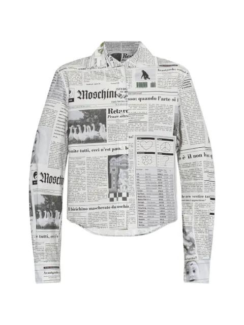 newspaper-print shirt by MOSCHINO