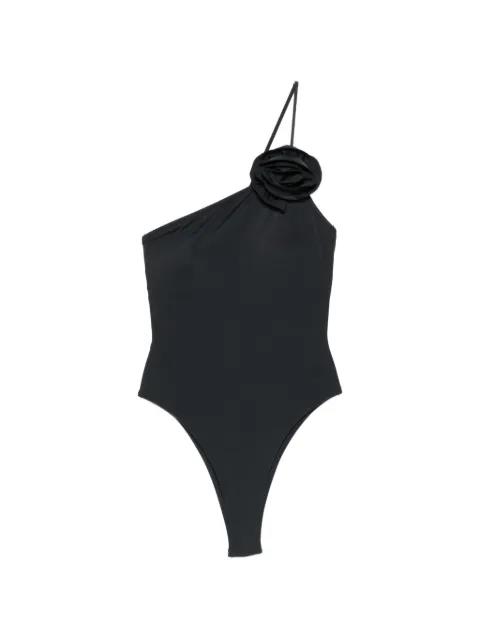 one-shoulder floral-detail swimsuit by MOSCHINO