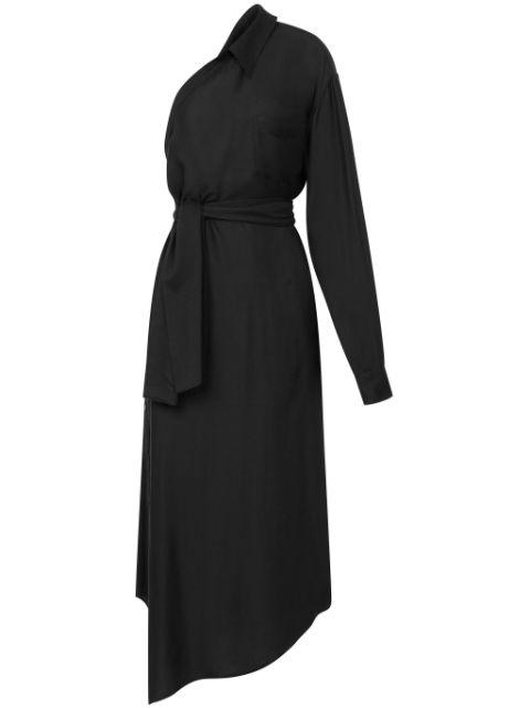 one-shoulder maxi dress by MOSCHINO
