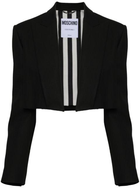 open-front cropped blazer by MOSCHINO