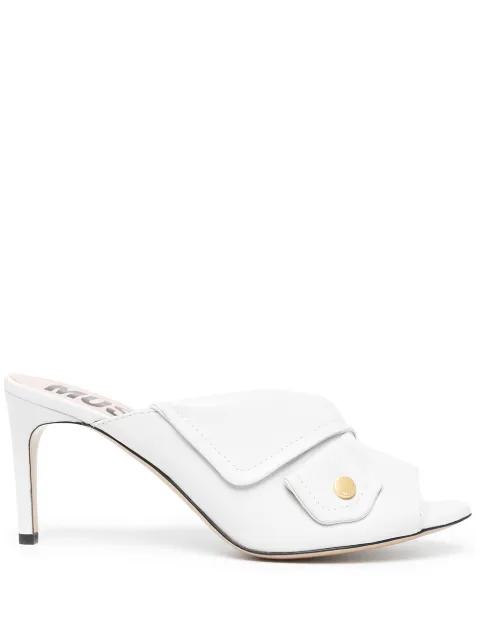 open-toe leather sandals by MOSCHINO