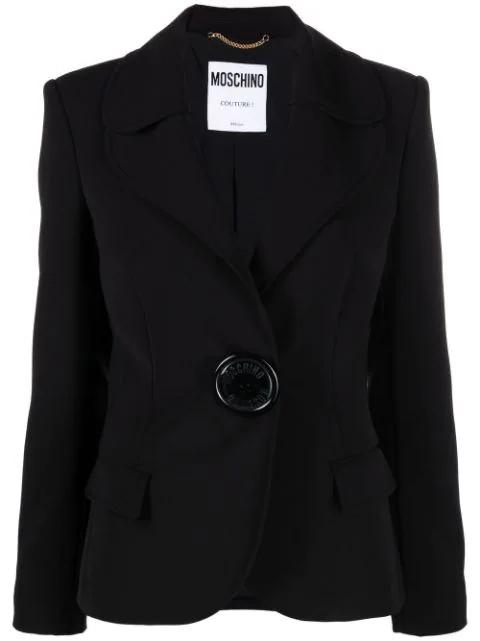 oversized-button tailored blazer by MOSCHINO