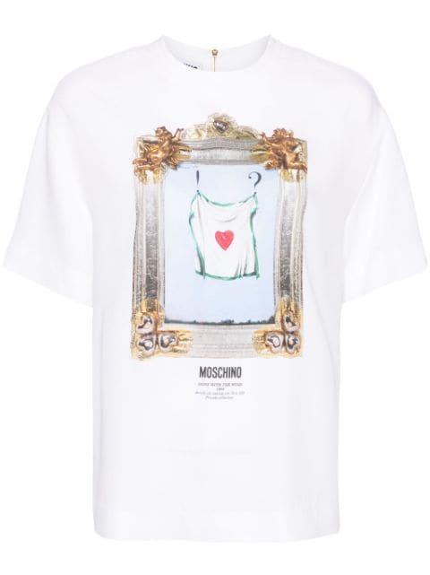 painting-print crepe blouse by MOSCHINO