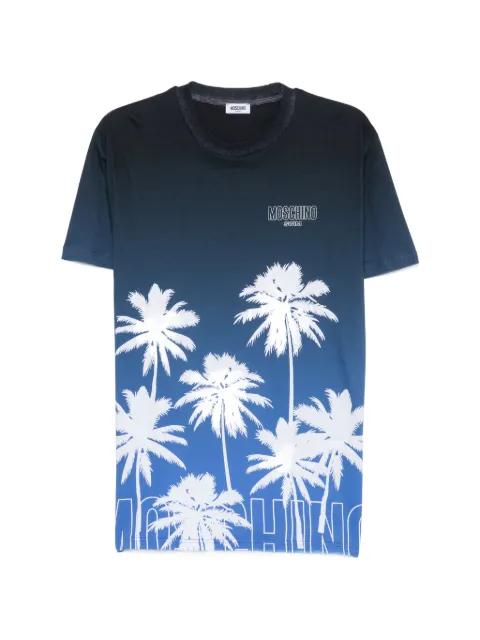palm-print ombré T-shirt by MOSCHINO