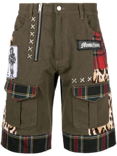 patchwork-design bermuda shorts by MOSCHINO