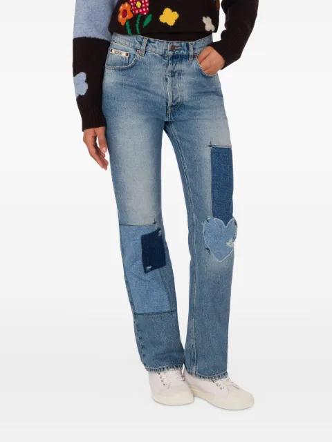 patchwork straight-leg jeans by MOSCHINO