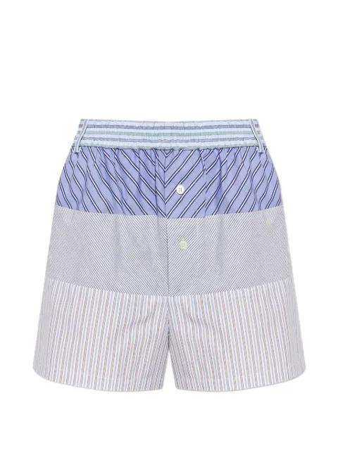 patchwork striped shorts by MOSCHINO