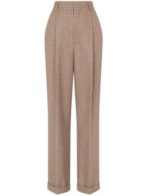 patterned pleated trousers by MOSCHINO