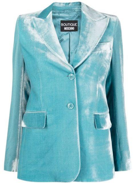 peak-lapel single-breasted blazer by MOSCHINO