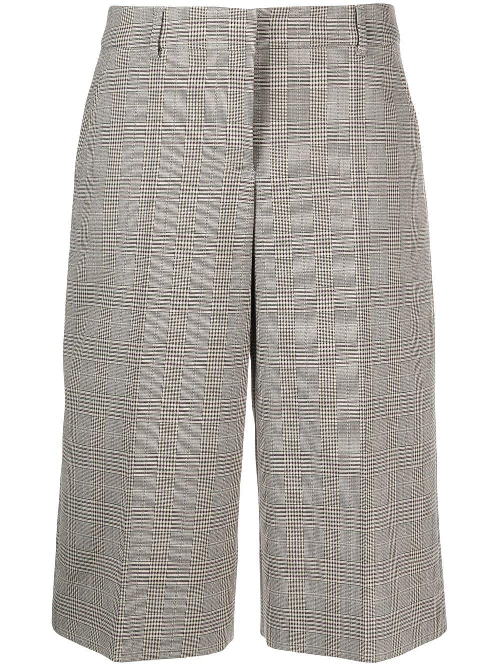 plaid check cropped trousers by MOSCHINO