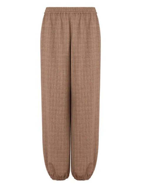 plaid-pattern elastic-waist trousers by MOSCHINO plaid-pattern elastic-waist trousers by MOSCHINO
