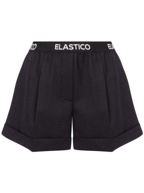 pleat detailing virgin wool shorts by MOSCHINO