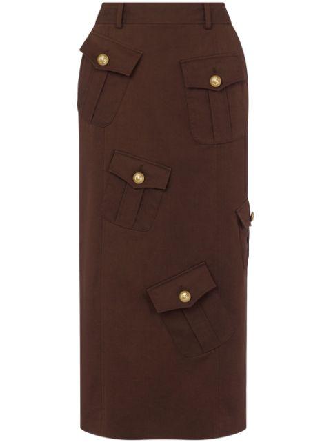 pockets cotton-wool blend skirt by MOSCHINO
