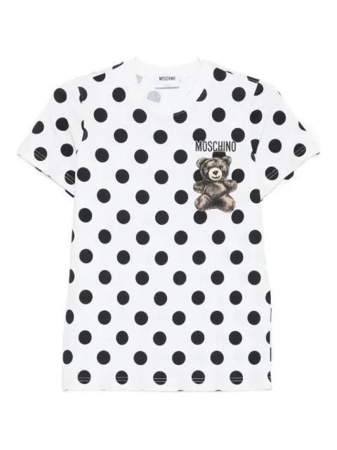polka-dot teddy-print T-shirt by MOSCHINO