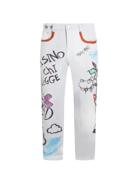 print jeans by MOSCHINO