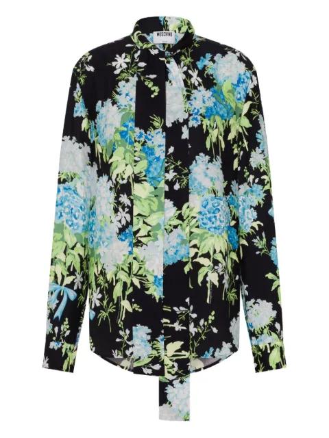 printed silk shirt by MOSCHINO