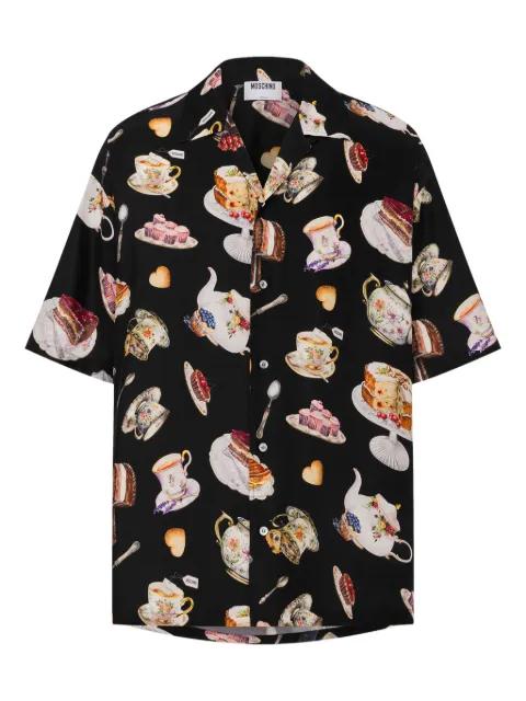 printed silk shirt by MOSCHINO