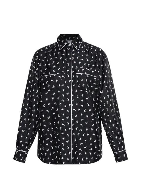 printed silk shirt by MOSCHINO