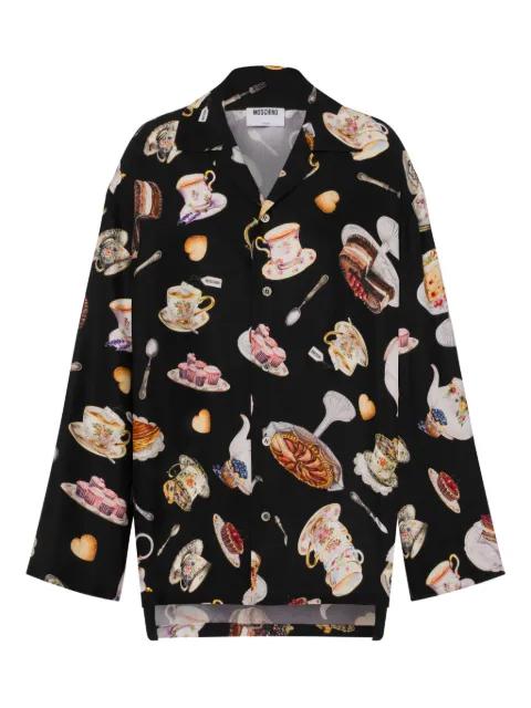 printed silk shirt by MOSCHINO