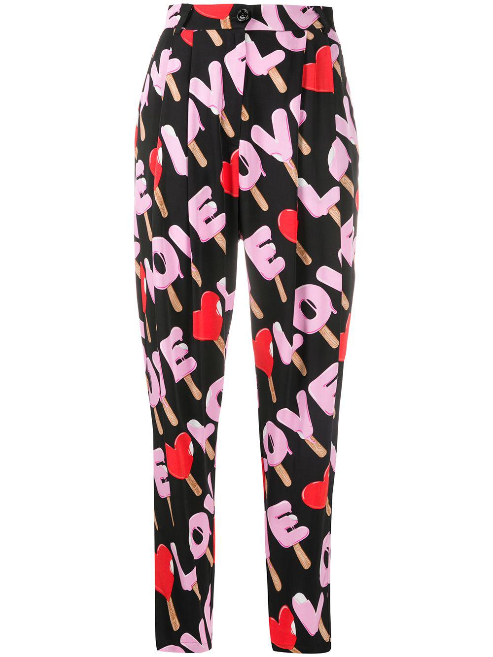 printed tailored trousers by MOSCHINO