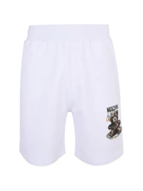 printed track shorts by MOSCHINO