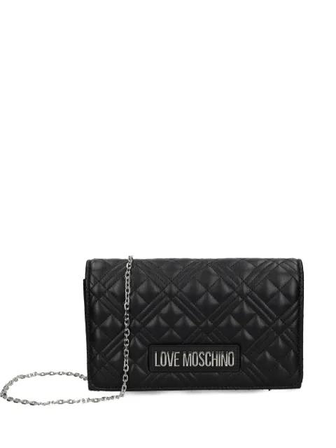 quilted chain clutch bag by MOSCHINO