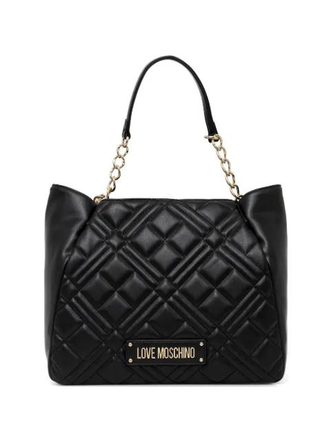 quilted chain tote bag by MOSCHINO
