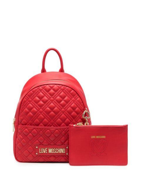 quilted faux-leather backpack by MOSCHINO