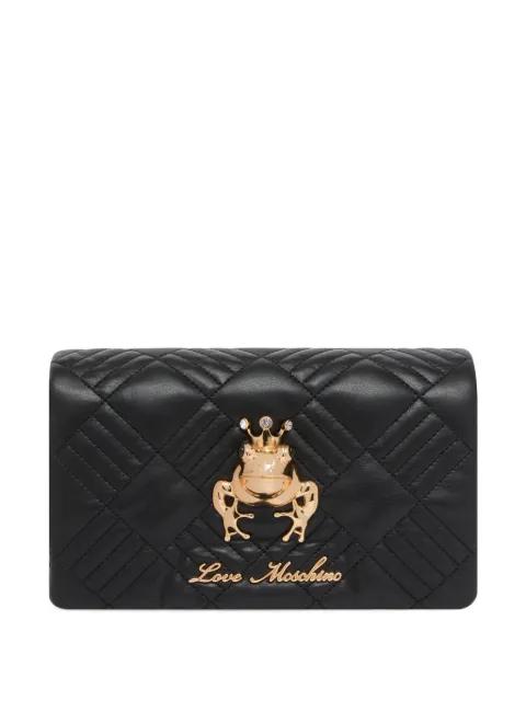 quilted frog shoulder bag by MOSCHINO