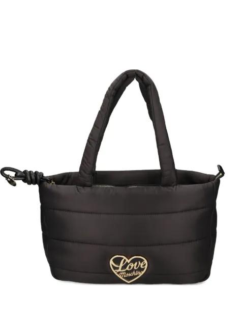 quilted heart-detail shoulder bag by MOSCHINO