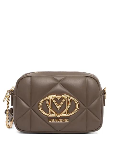 quilted logo-detail cross body bag by MOSCHINO