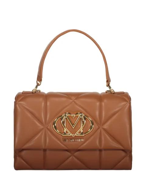 quilted logo hardware tote bag by MOSCHINO