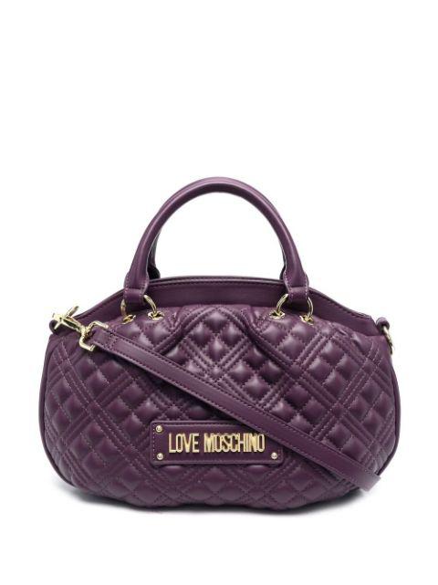 quilted logo-lettering bag by MOSCHINO