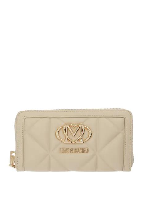 quilted logo-motif wallet by MOSCHINO