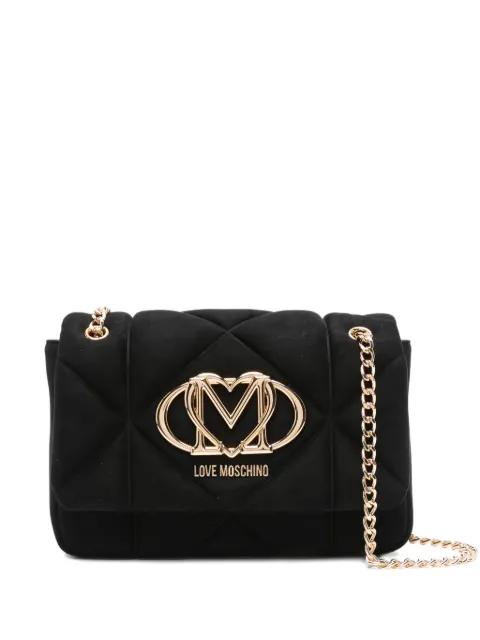 quilted logo-plaque cross body bag by MOSCHINO