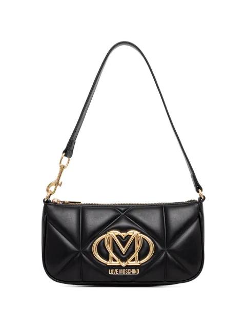 quilted logo-plaque tote bag by MOSCHINO